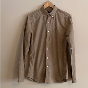 J. Crew Tan Speckled Dress Shirt